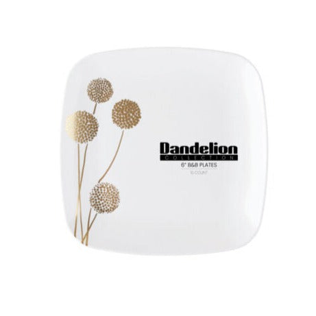 Dandelion Square Plates 10" 10pc - The Cuisinet