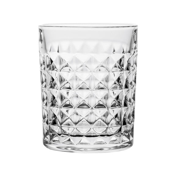Clear Diamond Old Fashioned Glass 250ml 4pc
