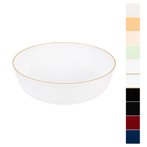 Edge White Plastic Soup Bowls 16oz 10pc