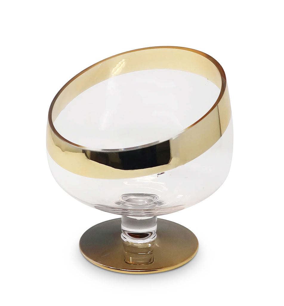 Vivience Gold Footed Snack Bowl 1pc large