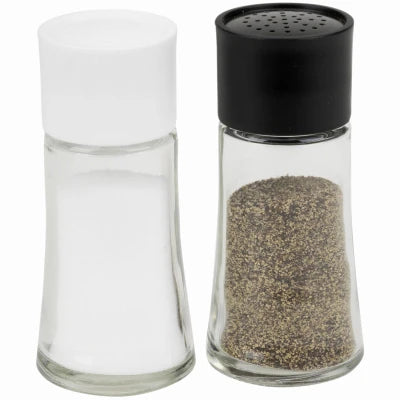 Glass Salt & Pepper Shaker Set 2pc