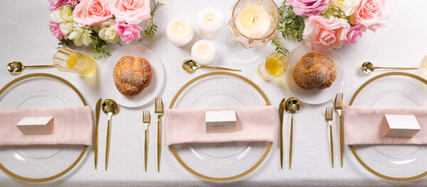 Organic Clear/Gold Charger 13" 4pc