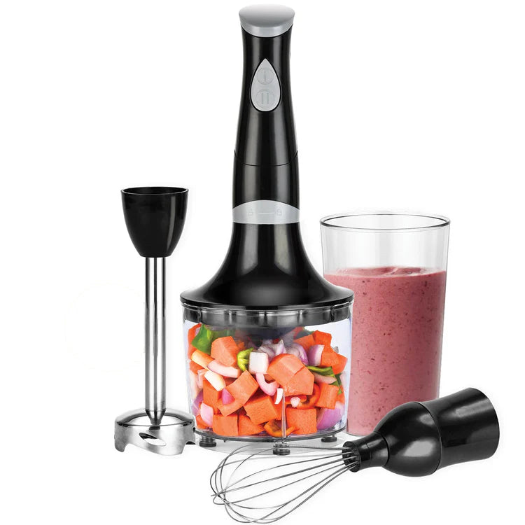 Hauz Black 3 in 1 Immersion Blender 4pc
