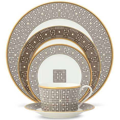 Noritake Bronze Infinity Dinnerware Set 5-Pc Service for 1
