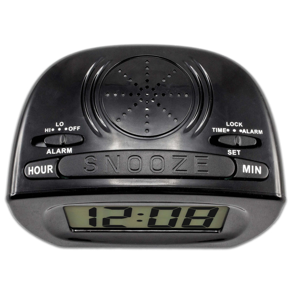 La Crosse Black Super-Loud Alarm Clock 3" 1pc