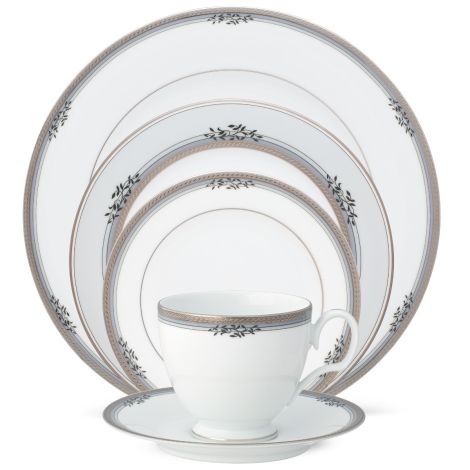 Noritake Silver Laurelvale Dinnerware Set 5pc