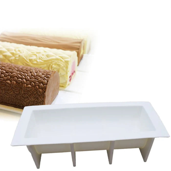 White Silicone Log Loaf (Buche) Mold 10" 1pc