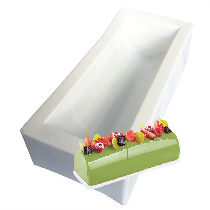 White Silicone Log Loaf (Buche) Mold 10" 1pc