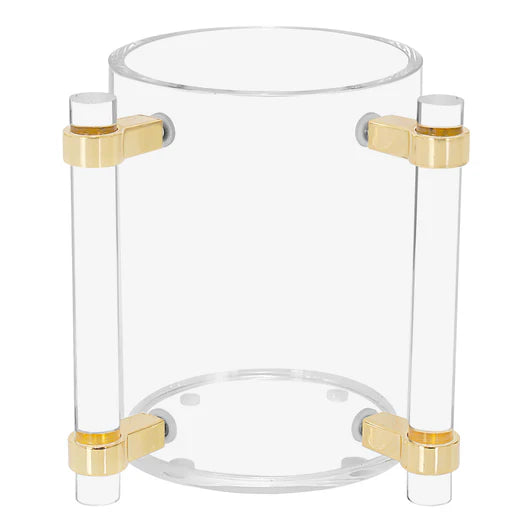 Gold Lucite Wash Cup with Elegant Handles 1pc