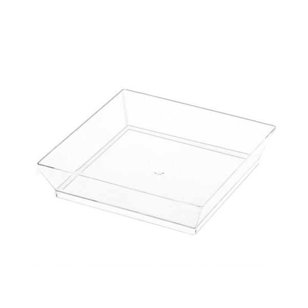 MiniWare Clear Square Plate 2″ x 2″ x .5″ 50pc - The Cuisinet