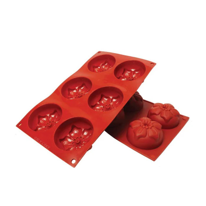 Red Silicone Narcissus Silicone Baking Mold 1pc