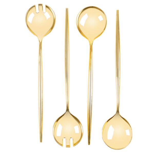 Novelty Gold Serving Spoon & Spork 4pc