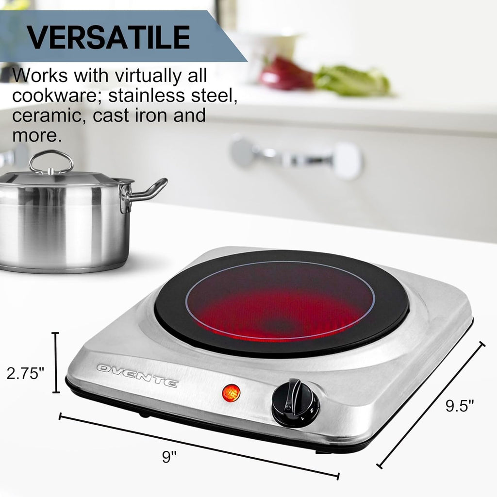 OVENTE Infrared Single Burner 1000W 7” 1pc