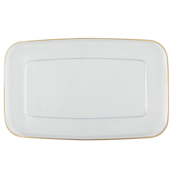 Organic Clear/Gold Plastic Tray 18″ 2pc