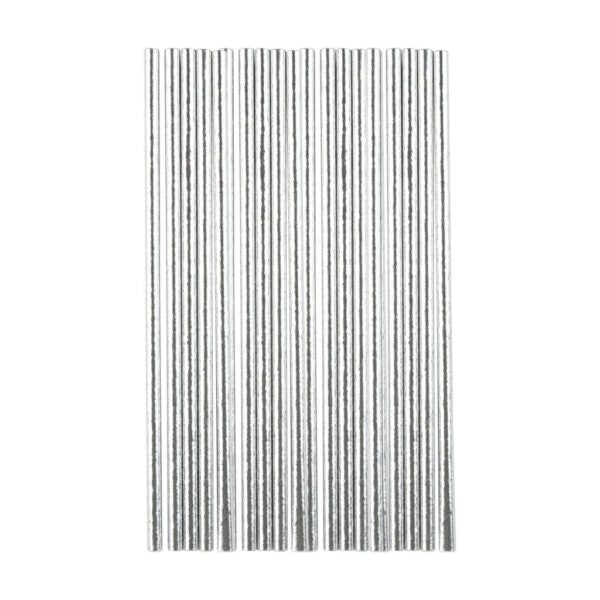 Silver Paper Straws 24pc - The Cuisinet