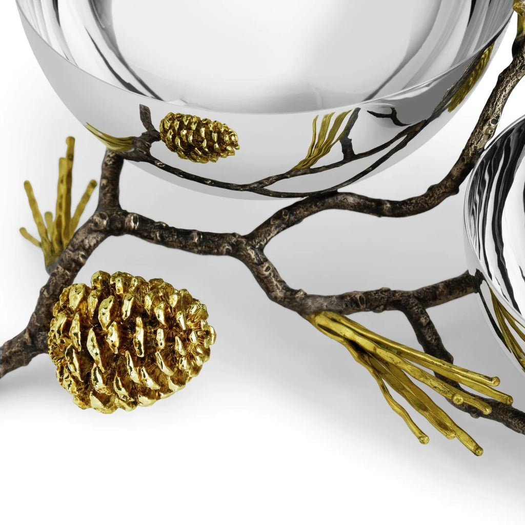 Michael Aram Pine Cone Double Bowl 1pc