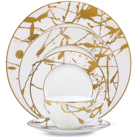 Noritake Gold Raptures Dinnerware Set 5pc Service for 1