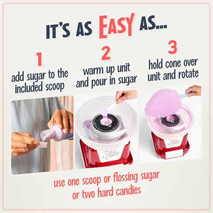 Red Retro Cotton Candy Maker 1pc