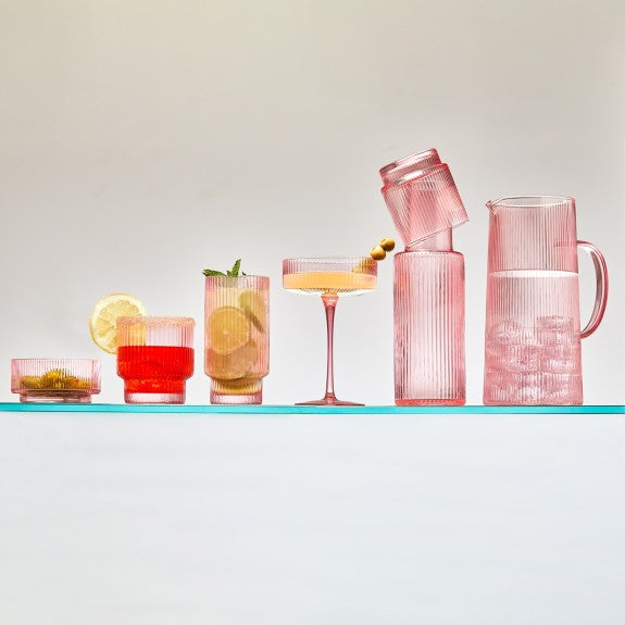 Brilliant Pink Ribbed Pitcher 1.5L 1pc