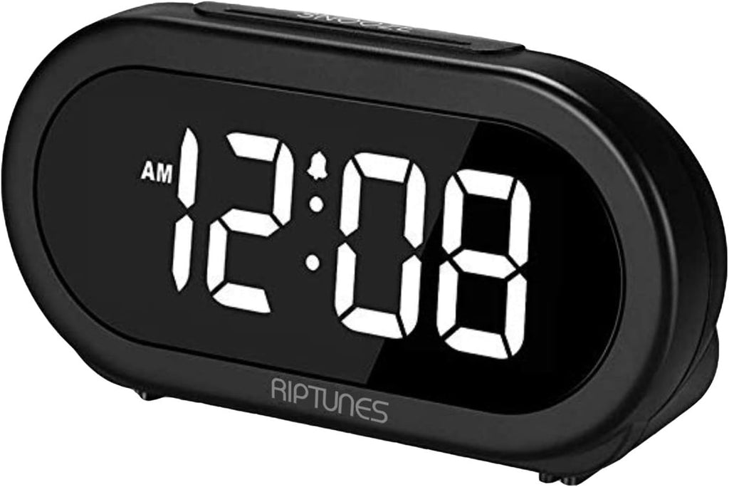 Riptunes Black Digital Alarm Clock 1.4" 1pc