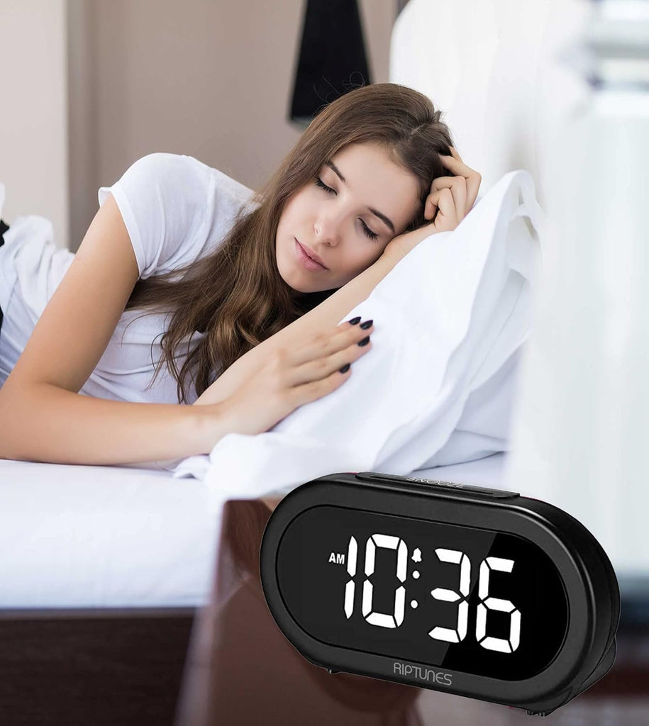 Riptunes Black Digital Alarm Clock 1.4" 1pc