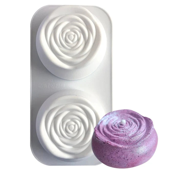 White Silicone Rose Mold 1pc