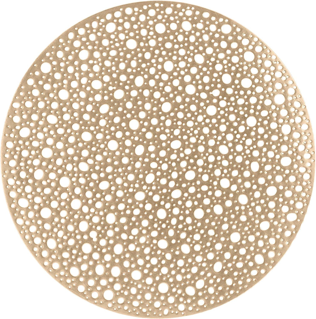 Home Details Gold Round Moon Placemat 15" 1pc - The Cuisinet