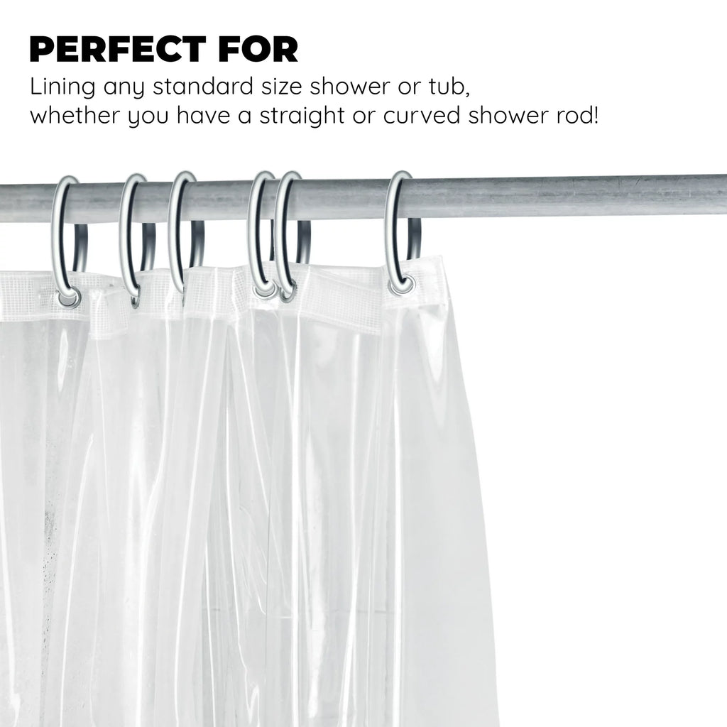 Home Details Clear PVC Shower Curtain Liner 70x72" 1pc - The Cuisinet