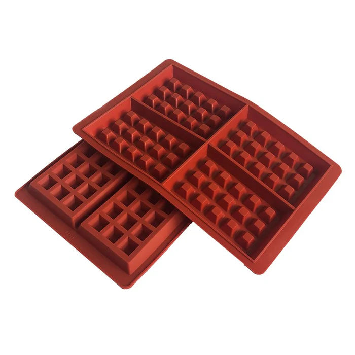 Red Silicone Baking Mold-Waffle Square Shape 7x11" 1pc