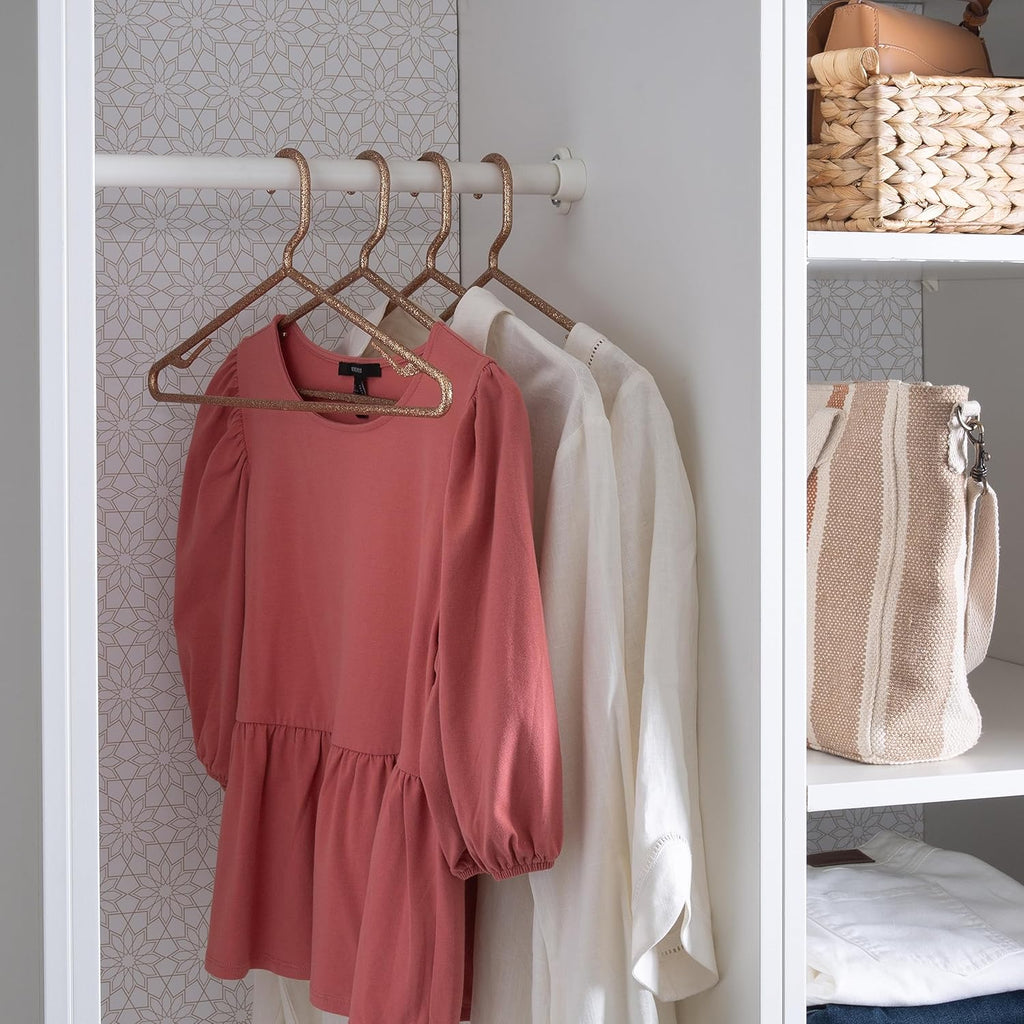 Simplify Gold Granite Look Hangers 10pc