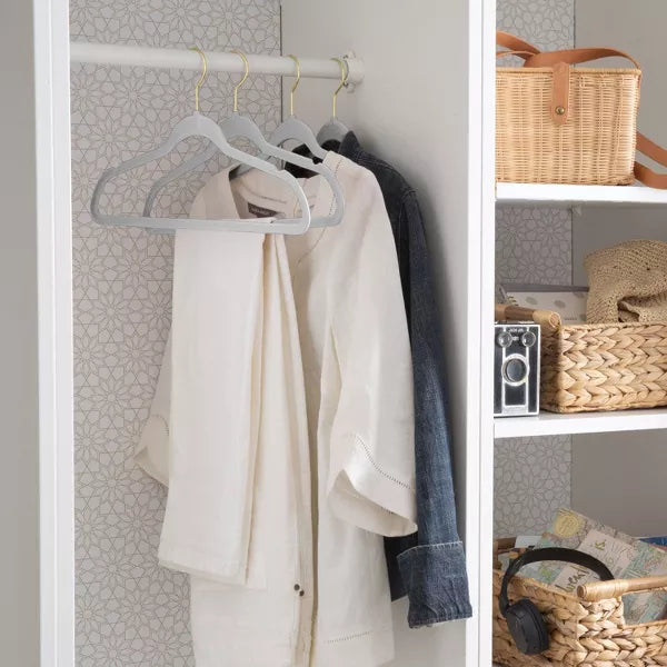 Simplify Gold Velvet Suit Hangers 25pc