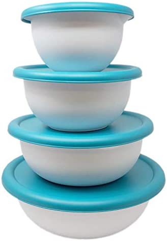 Sterilite Plastic Mixing  Bowl Set With Lids 8pc - The Cuisinet