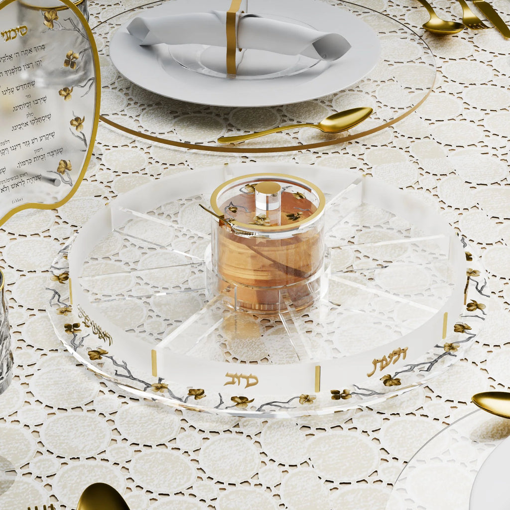 Feldart Swivel Golden Branch Simanim Tray 12" 1pc