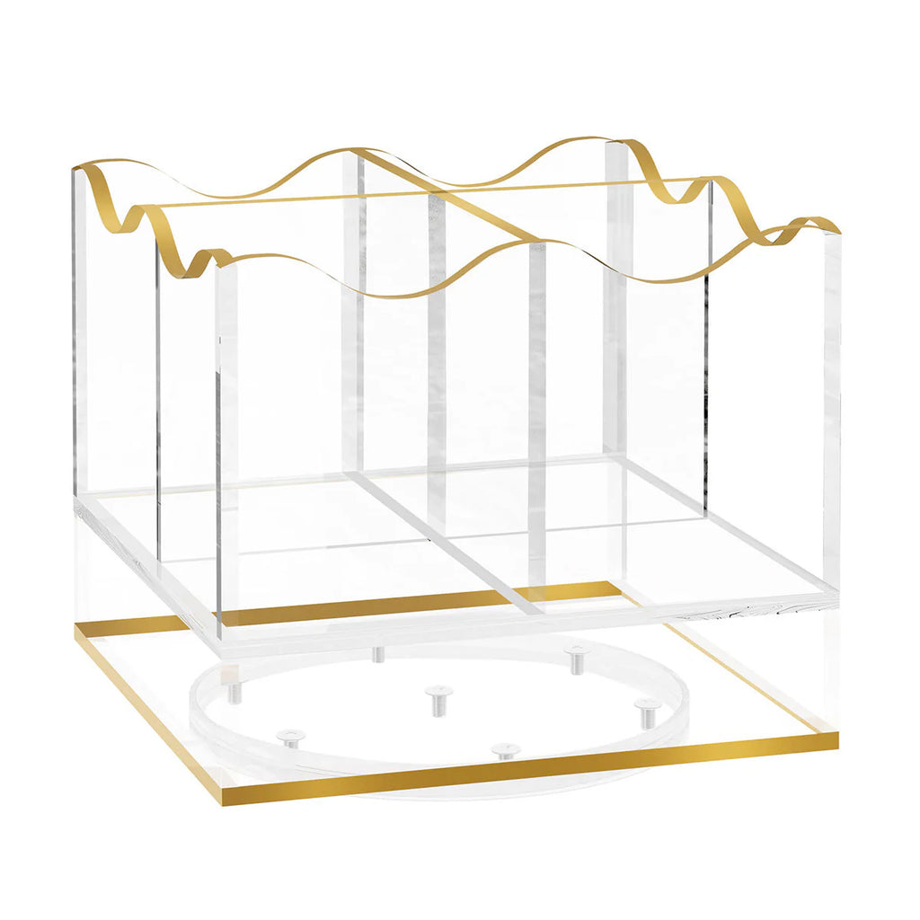 Feldart Gold Swivel Wave Cutlery Holder 1pc