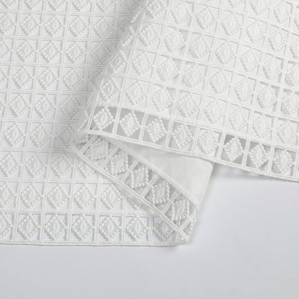 Majestic White Lace Mini Hex Tablecloth 1pc