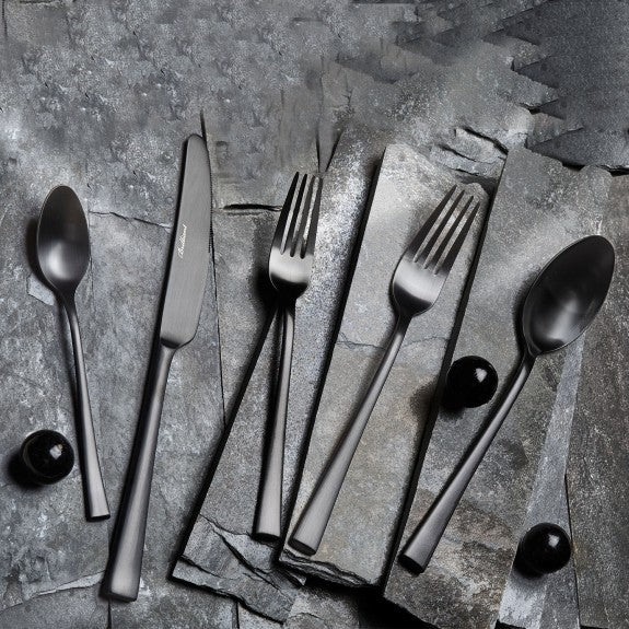 Black Venice Flatware Set 20pc