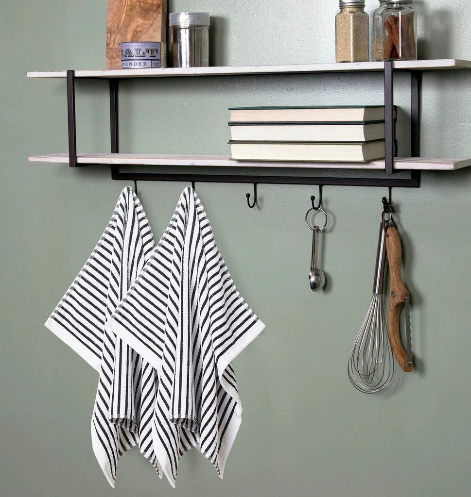 Stripe Kitchen Dish Towel 18x28" 1pc Black