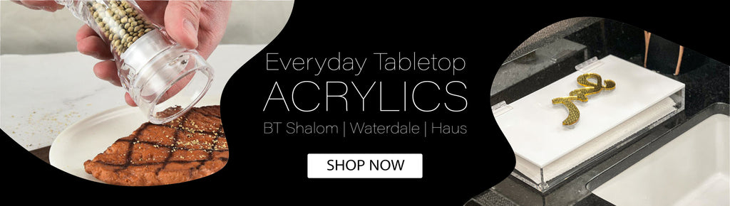 Banner for acrylic tabletop