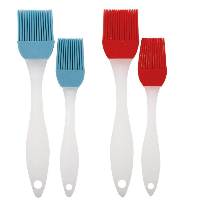 Coloured Silicone Basting Brush 8" 2pc