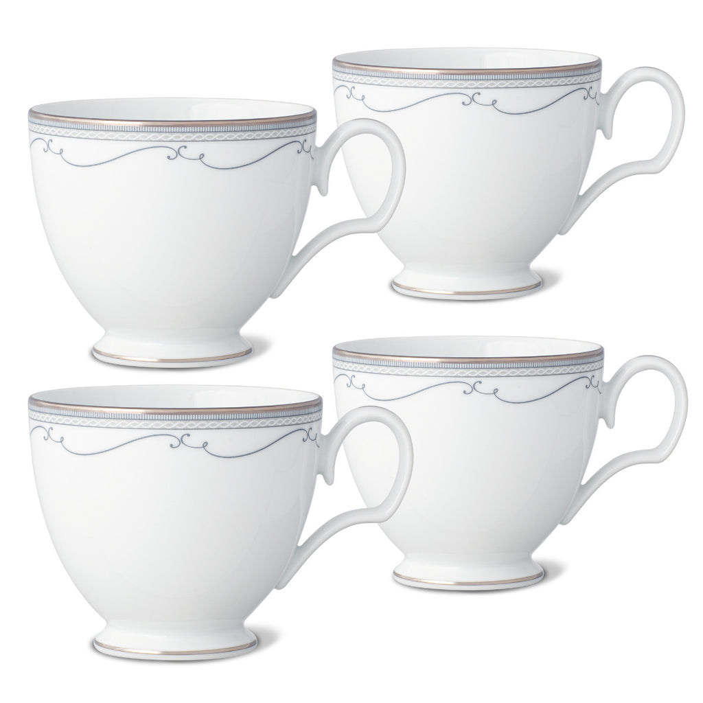 Noritake Gold Satin Flourish Dinnerware Set Cup 8oz 4pc