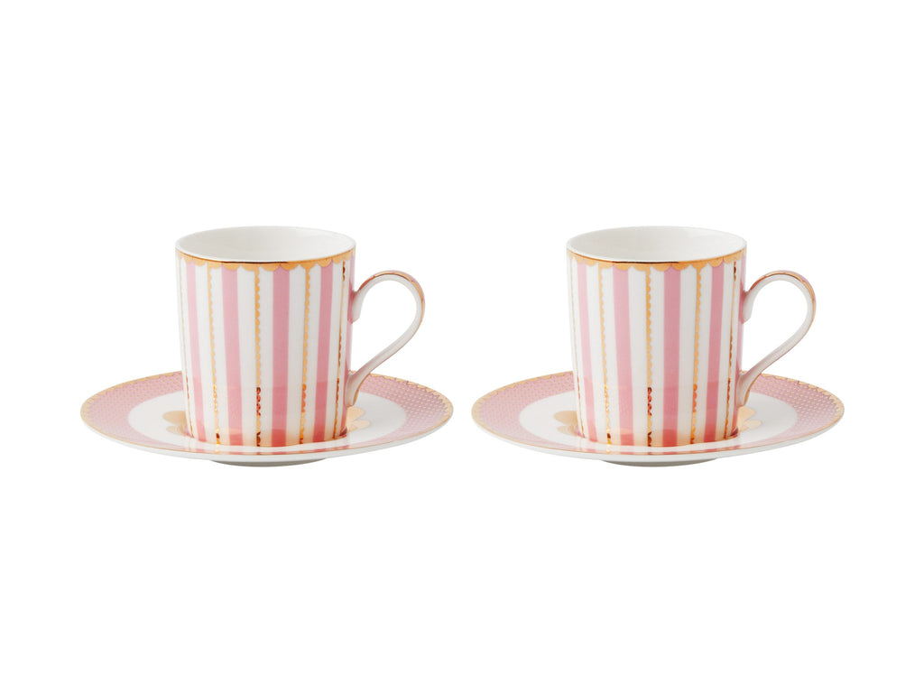 Regency Demi Cup & Saucer 4pc Pink