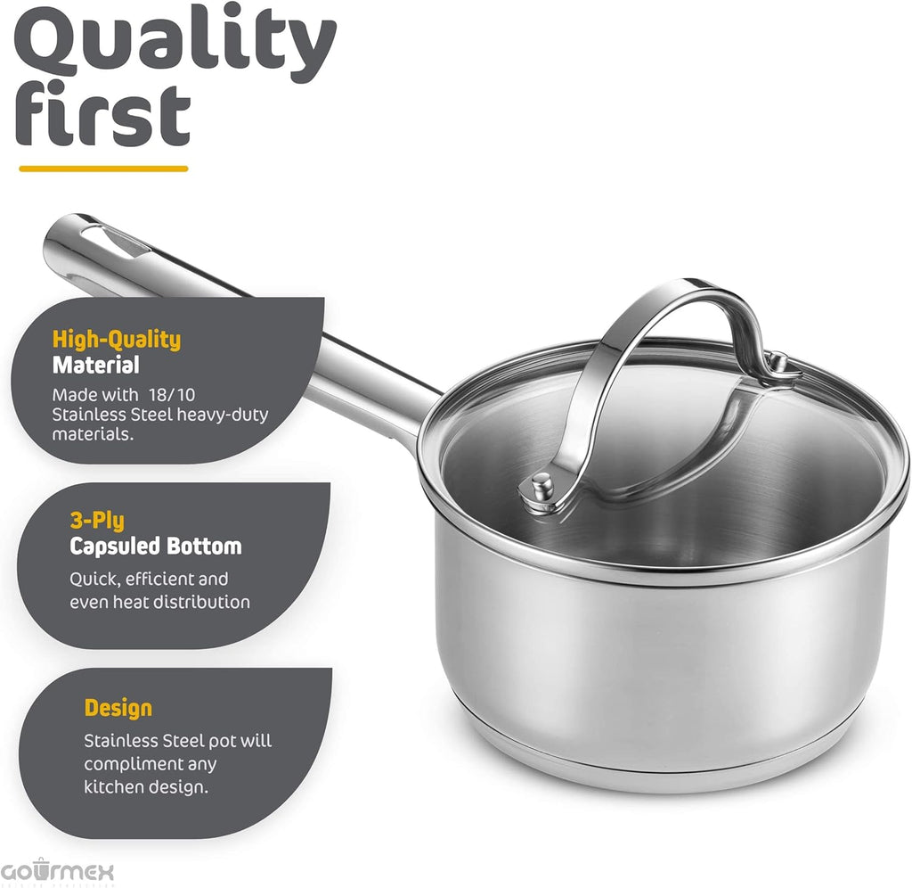 Gourmex Stainless Steel Saucepan 1pc