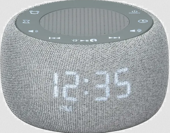 iLive Gray Gentle Wake Alarm Clock White Noise Machine 1pc