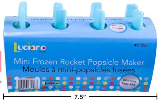 L. Gourmet Frozen Rocket Popsicle Maker 8pc - The Cuisinet
