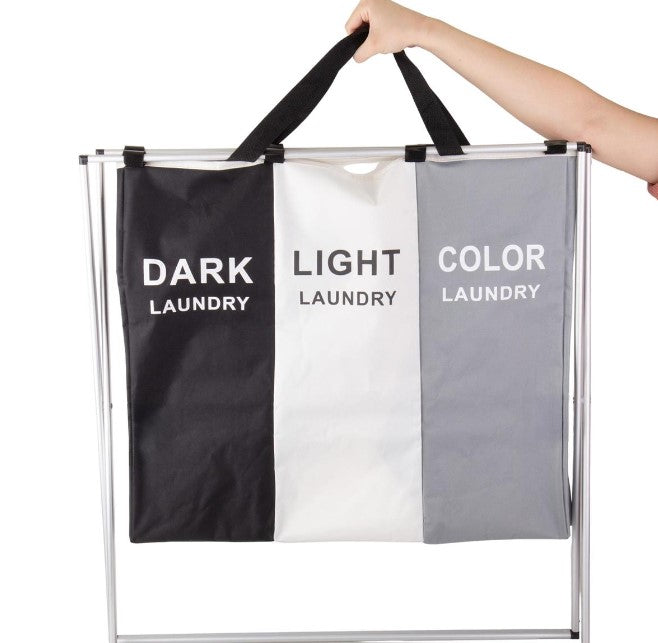 Foldable Laundry Basket with Aluminum Frame 136L