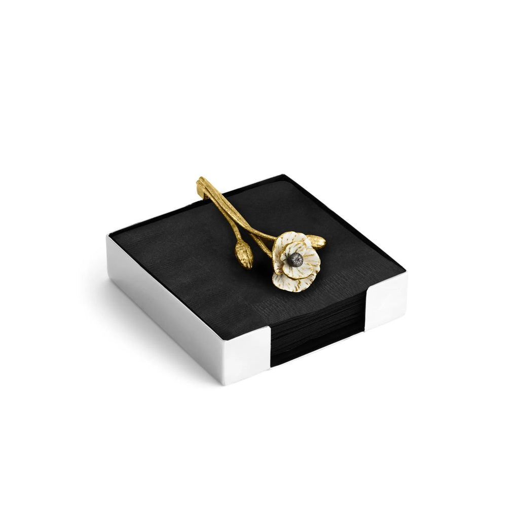 Micheal Aram Anemone Cocktail Napkin Holder 5" 1pc