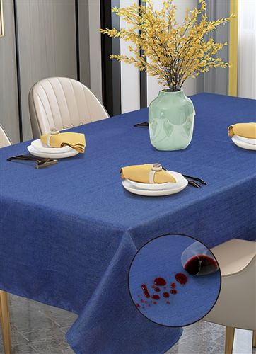 Euro Linen Look Tablecloth 1pc Navy
