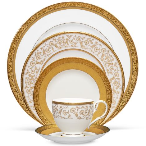Noritake Gold Summit Dinnerware Set 5pc Service for 1