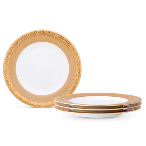 Noritake Gold Summit Dinnerware Set Bread & Butter 6" 4pc
