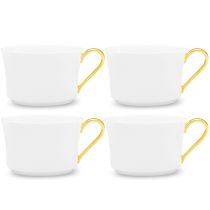Noritake Gold Accompanist Dinnerware Set Cup with Round Handle 4pc